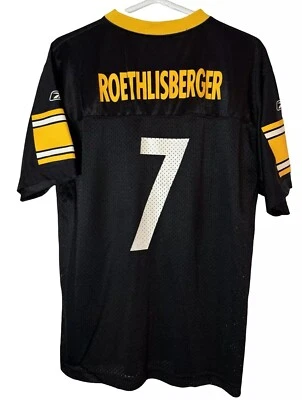 Camiseta deportiva Reebok NFL Ben Roethlisberger #7 Pittsburgh Steelers para niños XL 18-20 nailon Foto 1 de 4