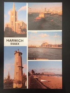 Harwich St Nicholas church High lighthouse Esplanade Quay Essex Postcard Unused - Picture 1 of 1
