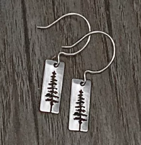Pendientes de gota de plata esterlina 925 hechos a mano d1 - Imagen 1 de 4
