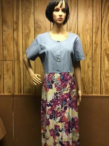 Damen Sommer Kurzarm Maxikleid, Gr. PL und L - Bild 1 von 1