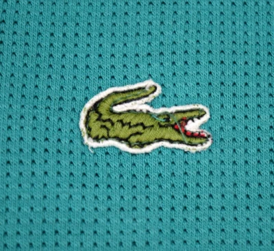 Camisa Lacoste De Colección IZOD Lacoste Talla S/M Años 80 Verde azulado Malla Polo Foto 1 de 4