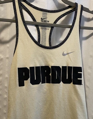 Camiseta sin mangas Nike Purdue University para mujer S pequeña dorada negra Foto 1 de 4