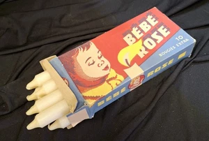 9 x French Vintage Bebe Rose candles in original packaging PROPS Theatre Tv - Picture 1 of 5
