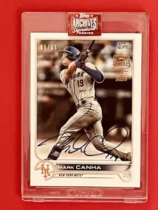 MARK CANHA 2023 Topps Archives #/65 Signature Series Encased ON CARD AUTO 🔥 - Picture 1 of 2