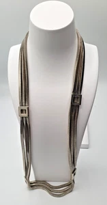 COLLIER METAL ARGENTE - MASSIF TRIPLE MAILLE - Foto 1 di 3