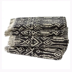 Nador 2 Bath, 2 Hand Towel Set, Black - Picture 1 of 7