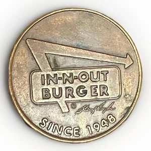 IN-N-OUT Burger INO RARE Nice 30th Anniversary Commemorative 1978 Burger Coin - Picture 1 of 2
