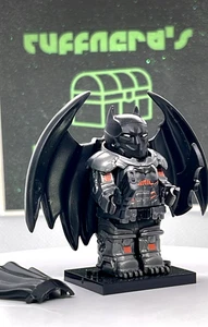 Minifigure LEGO ARMOR MECH WINGED BATMAN stampata PAD personalizzata (variante nera #2) - Foto 1 di 15
