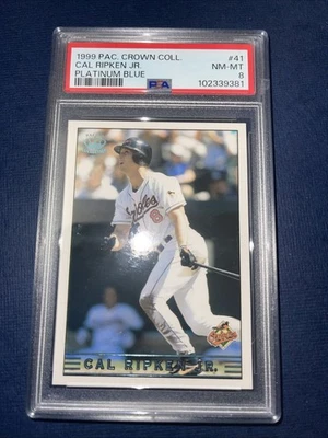 1999 CAL RIPKEN Pacific Crown Collection Platinum Blue #41 PSA 8 - Image 1 of 2