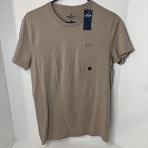 Hollister Must Have Collection Beige T Shirt Crew Neck Short Sleeve Small - Picture 1 of 5