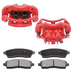 For 2000-2004 Ford F-250 F-350 Super Duty Rear Brake Calipers & Ceramic Pads Set - Picture 1 of 10