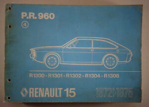 Catálogo de Piezas Renault R15 Año Fab. 1972-1975