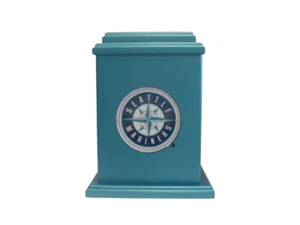 SEATTLE MARINERS (TEAL)--ULTIMATE FAN ITEM-- FULL SIZED ADULT CREMATION URN - Picture 1 of 3