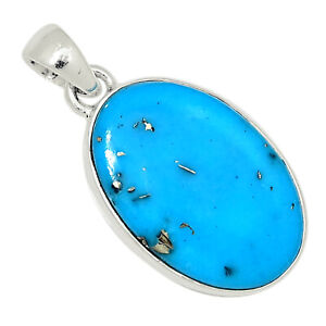 Nishapur, Persian Turquoise 925 Sterling Silver Pendant Jewelry ALLP-12592