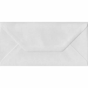 White Heavyweight 110mm x 220mm Gummed 130gsm DL/Tri-Fold A4 Envelopes - Picture 1 of 1