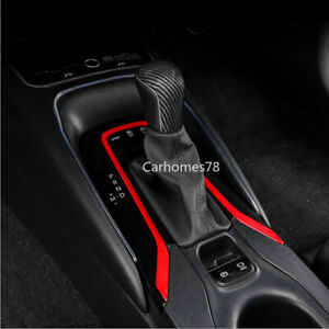 Red Interior Gear Shift Panel Trim For TOYOTA COROLLA 2019-2023