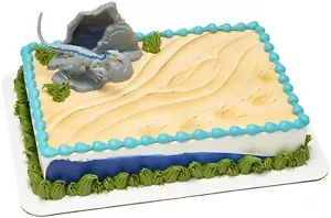 DecoSet® Jurassic World™ Warning Cake Topper 3 Piece Dinosaur Cake Decoration... - Picture 1 of 7