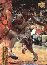 1998-99 Upper Deck Encore Rookie Encore F/X 76ers Card #RE9 Larry Hughes/1000