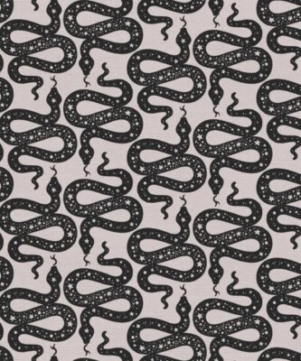 "Apothecary" Slithery Snakes, Snake Fabric Cotton•1yd•BTY•Grey/Multi•Fast Ship!  - Image 1 of 3