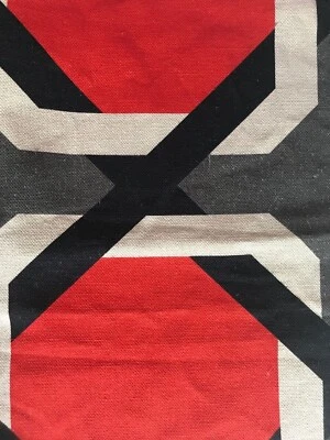 Gaston Daniela Parioni Rojo  Fabric Remnant 34"x35" - Image 1 of 3