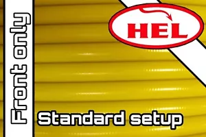 YELLOW Suzuki GS1000 G 80-83 HEL braided FRONT ONLY brake hoses std setup - Picture 1 of 7