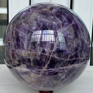 Natural Dream Amethyst Quartz Crystal Sphere Ball Healing 10260G - Picture 1 of 12
