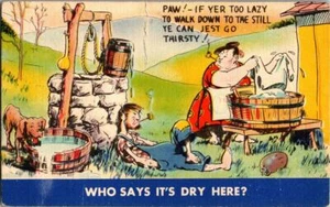 Vintage Hillbilly Moonshine Still Humorous Illustrated Postcard Harrison MI - Picture 1 of 1