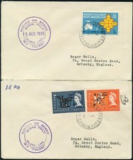NEW HEBRIDES SHIP TULAGI POSTED ON BOARD BRITISH SOLOMON ISLANDS FRANKING 2 ENVS
