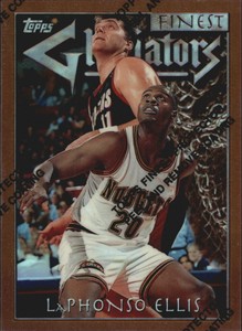 1996-97 Finest Refractors Denver Nuggets Basketball Card #80 LaPhonso Ellis B