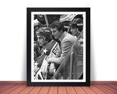 Framed HERB BROOKS Photo Picture 1980 TEAM USA v SOVIET UNION 8x10 or 11x14 (W1) - Image 1 of 4