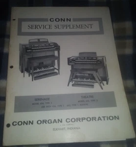 Conn Órgano Servicio Suplemento Serenata Modelo 634 Tipo 3 Teatro Modelo 643 Tipo 3 - Imagen 1 de 6