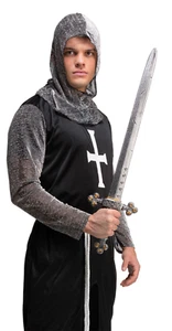 Medieval Sword 72cm Knight Sword Plastic Fancy Dress Prop Adults Kids - Picture 1 of 2