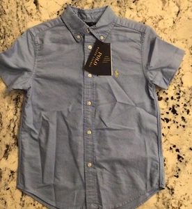 Polo Ralph Lauren Boys Cotton Oxford Blue SS Button Down Shirt Size 7  NWT $49 - Picture 1 of 5
