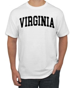 State of Virginia College Style Black Fashion Men T-Shirt - Picture 1 of 3