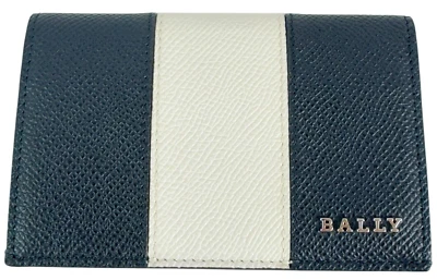 Tarjetero BALLY de cuero blanco y negro hecho en Italia Foto 1 de 4