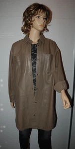 Brunello Cucinelli  Schöne Leder/Seidemix Jacke Mantel Oversize gr It. 42 EU M-L - Bild 1 von 24