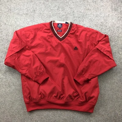 Pebble Beach Pullover Mens Medium Red Water Resistant Windbreaker Golf Jacket - Image 1 of 4
