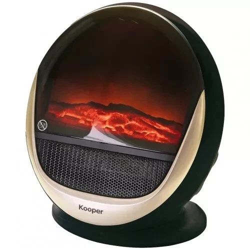 Stufa Termoventilatore Elettrico 1500W Effetto Camino LED Portatile Sicura - Immagine 1 di 3