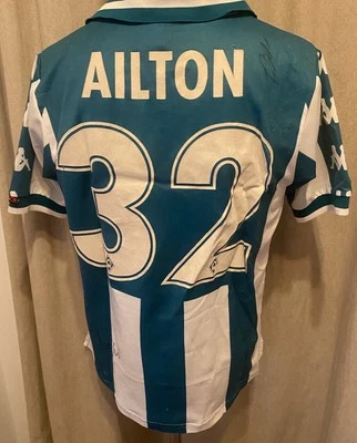 Werder Bremen Kappa Heim Trikot 2000/01 "QSC" + Nr.32 Ailton + Signiert Gr.S - Bild 1 von 4