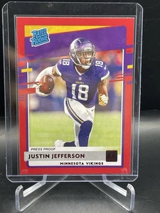 🔥2020 Panini Donruss - Novato Clasificado Justin Jefferson #313 Prueba de Prensa Rojo (RC)🔥 - Imagen 1 de 3