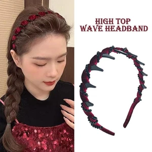 Vintage High Cranium Artificial Pearl Hairband,Elegant Pearl Headbands, - Picture 1 of 28
