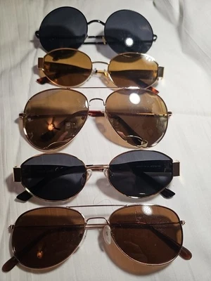 Gafas de sol de moda ovaladas/aviador para mujer 2025 diseñador marco de metal sol Foto 1 de 4