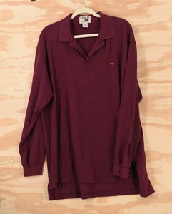 Polo Perlis Crawfish Nueva Orleans Manga Larga Granate Para Hombres XL - Imagen 1 de 8