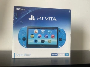 Sony Playstation PS Vita Slim 2000 Aqua Blue Console Boxed W Charger VGC A Grade - Picture 1 of 24