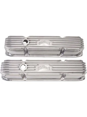 Edelbrock Valve Covers Classic Series Stock Finned Logo For Chrysler BB P (4192) - Image 1 of 4