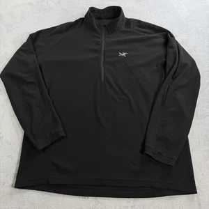 Chaqueta Arc’teryx Delta LT Cremallera Cuello Hombres Talla 2XL Waffle Capa Base Negra LS - Imagen 1 de 10