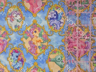 Custom 100% Cotton Woven Fabric My Little Pony Cameo by the 1/4 Yard 9x56 - Image 1 of 2