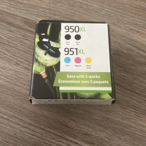 5-PACK HP GENUINE 950XL BLACK & 951XL COLOR INK OFFICEJET 8600 EXPIRED Aug 2024 - Picture 1 of 7