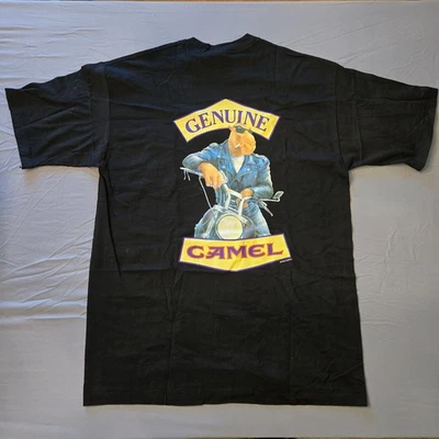 Vintage 92 Sturgis Joe Camel Born To Be Smooth Pocket  T-shirt Sz XL  - image 1 of 4