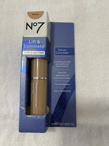 BNIB No7 Lift & Luminate Triple Action Serum Concealer- Medium rrp £16.95 - Picture 1 of 2